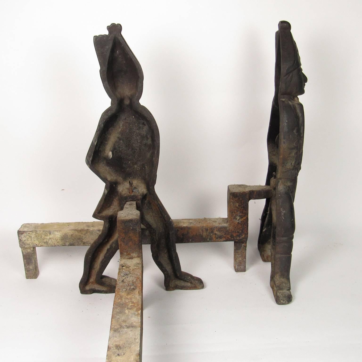 hessian soldier andirons