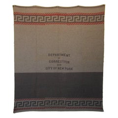 Antique New York City Department of Corrections Wool Blanket