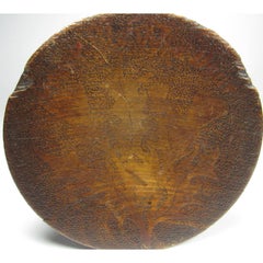 19th Century English Carved Oak Tripod-leg Stool