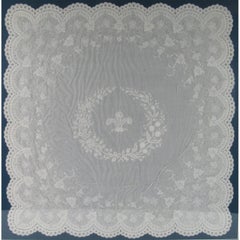 Fine 19th Century 'or Earlier' Antique Linen Embroidered Table Scarf