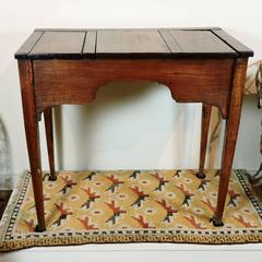 18th Century Country French Fruitwood Lift Top Dressing Table