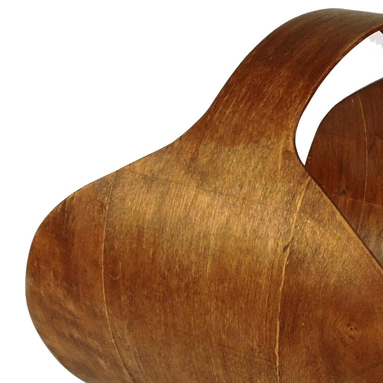 MidCentury Modern Bentwood Open Basket at 1stdibs
