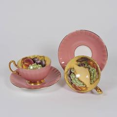 Vintage Set of Twelve English Aynsley Bone China Cups and Saucers