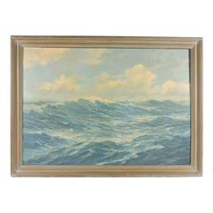 20th Century Adolf Bock German Seascape Oil