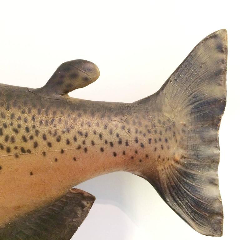 Vintage Mounted Taxidermy Salmon at 1stdibs