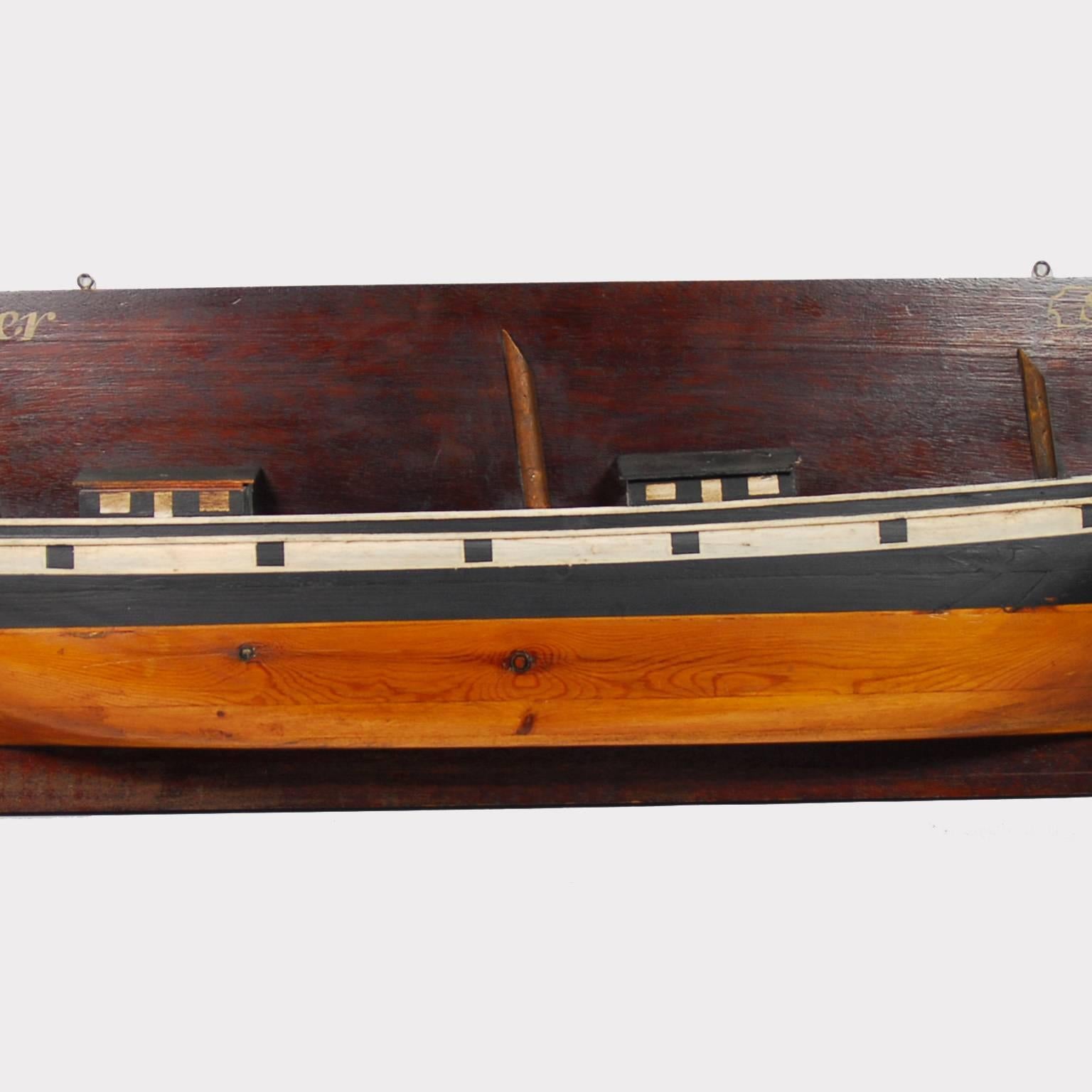 19th Century English Half Hull Wood Model of the Wool Clipper Ship 