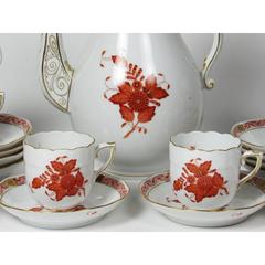 Herend 'Chinese Bouquet' Porcelain Demitasse Service for Ten