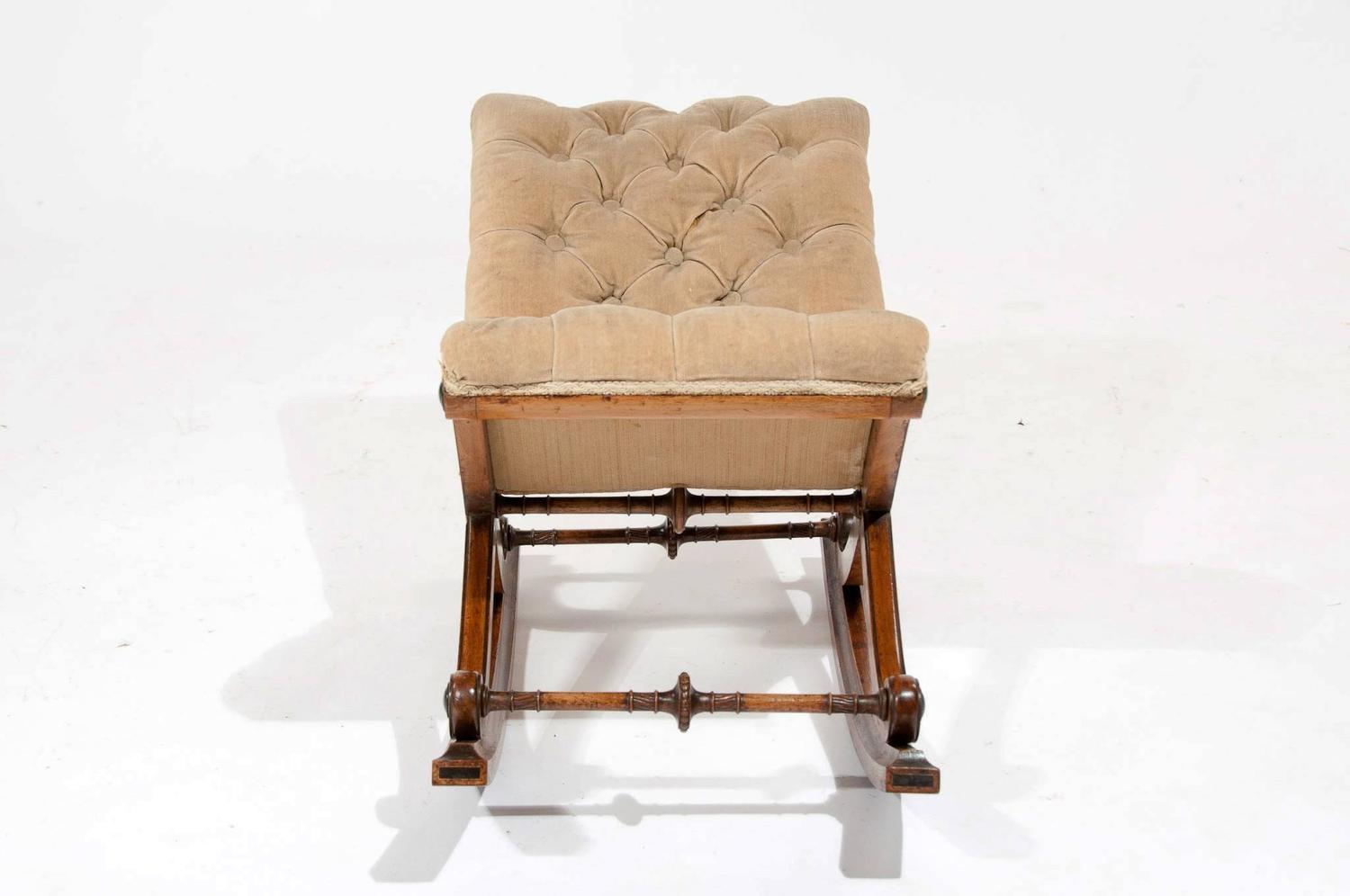 Fine Antique Rocking Gout Stool at 1stdibs