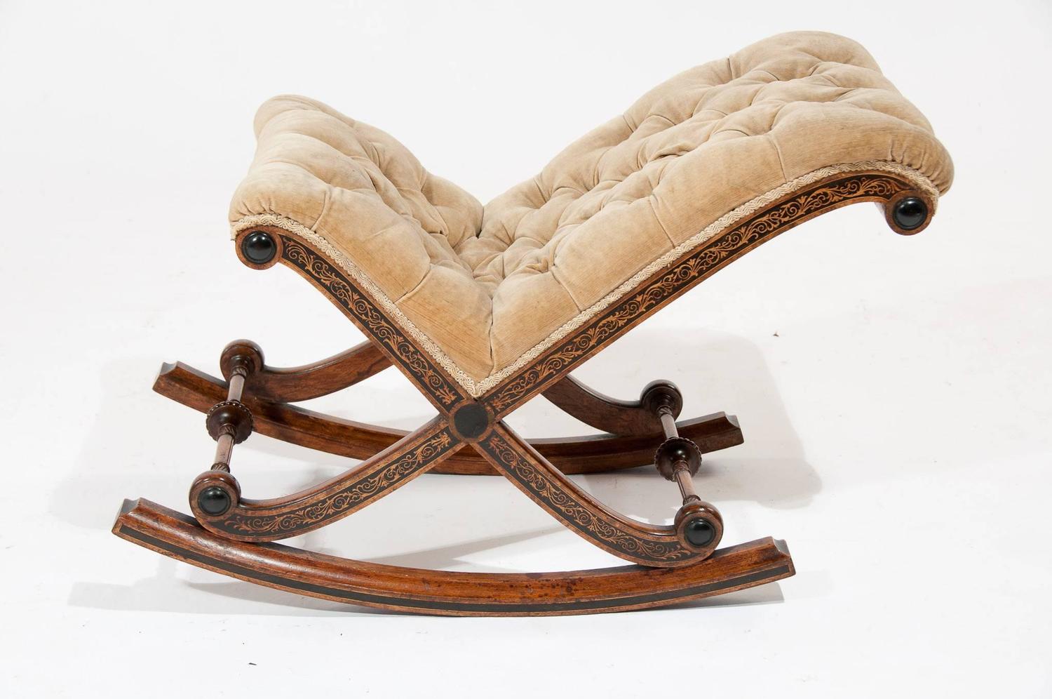 Fine Antique Rocking Gout Stool at 1stdibs