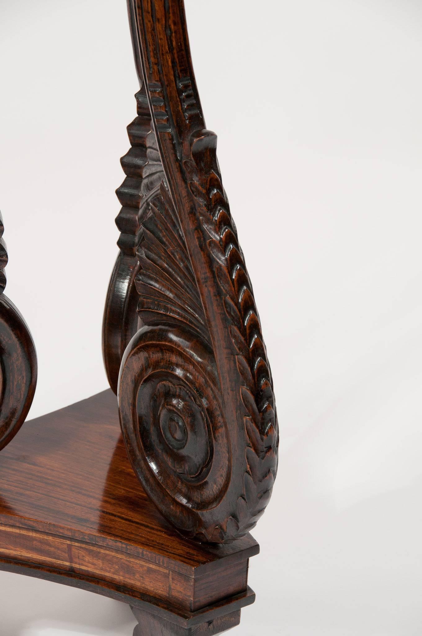 Well Carved and Unusual Rosewood Stand 1