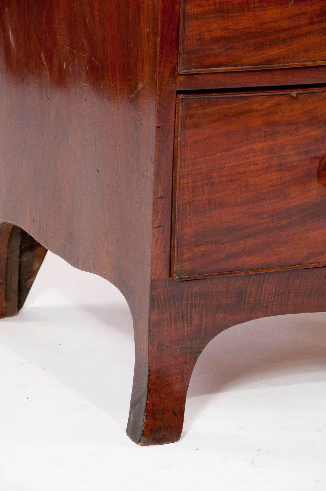 Early 19th Century George III Mahogany Bow Chest of Drawers