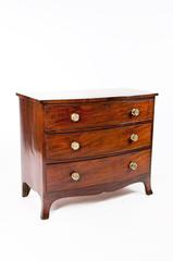 George III Mahogany Bow Chest of Drawers