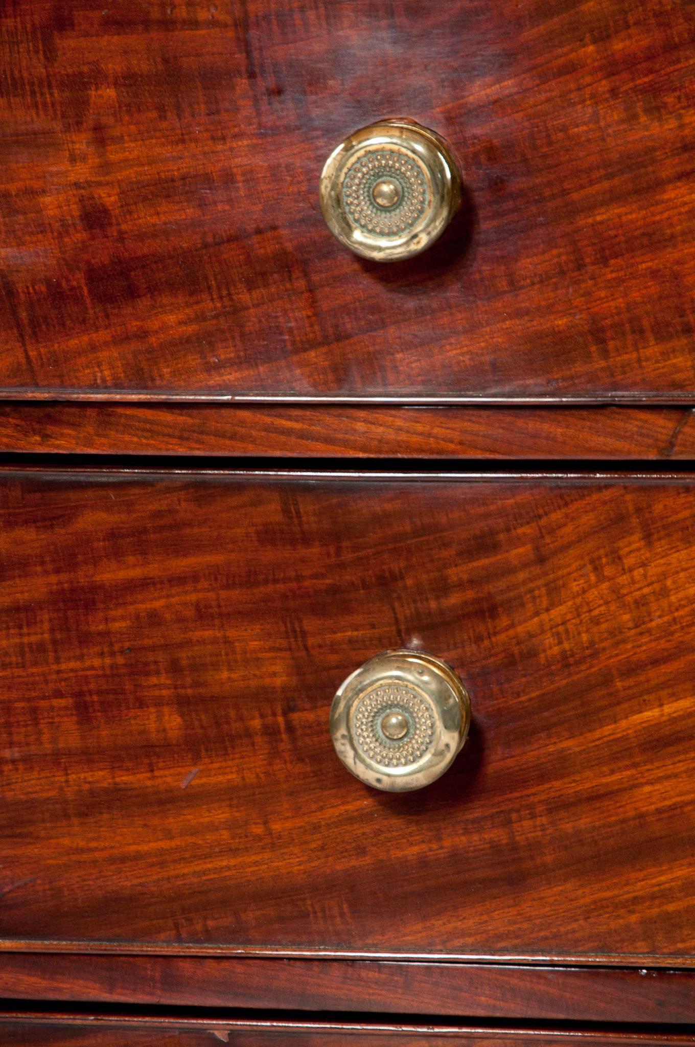 George III Mahogany Bow Chest of Drawers 1