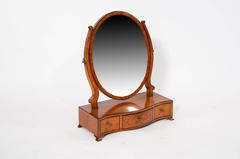 Fine Georgian Satinwood Oval Dressing Mirror