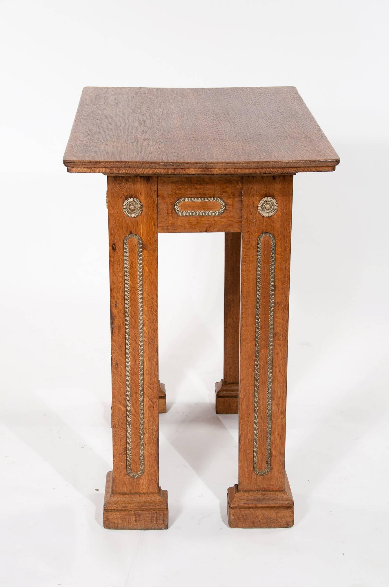 Unusual Antique Oak Architectural Table 1