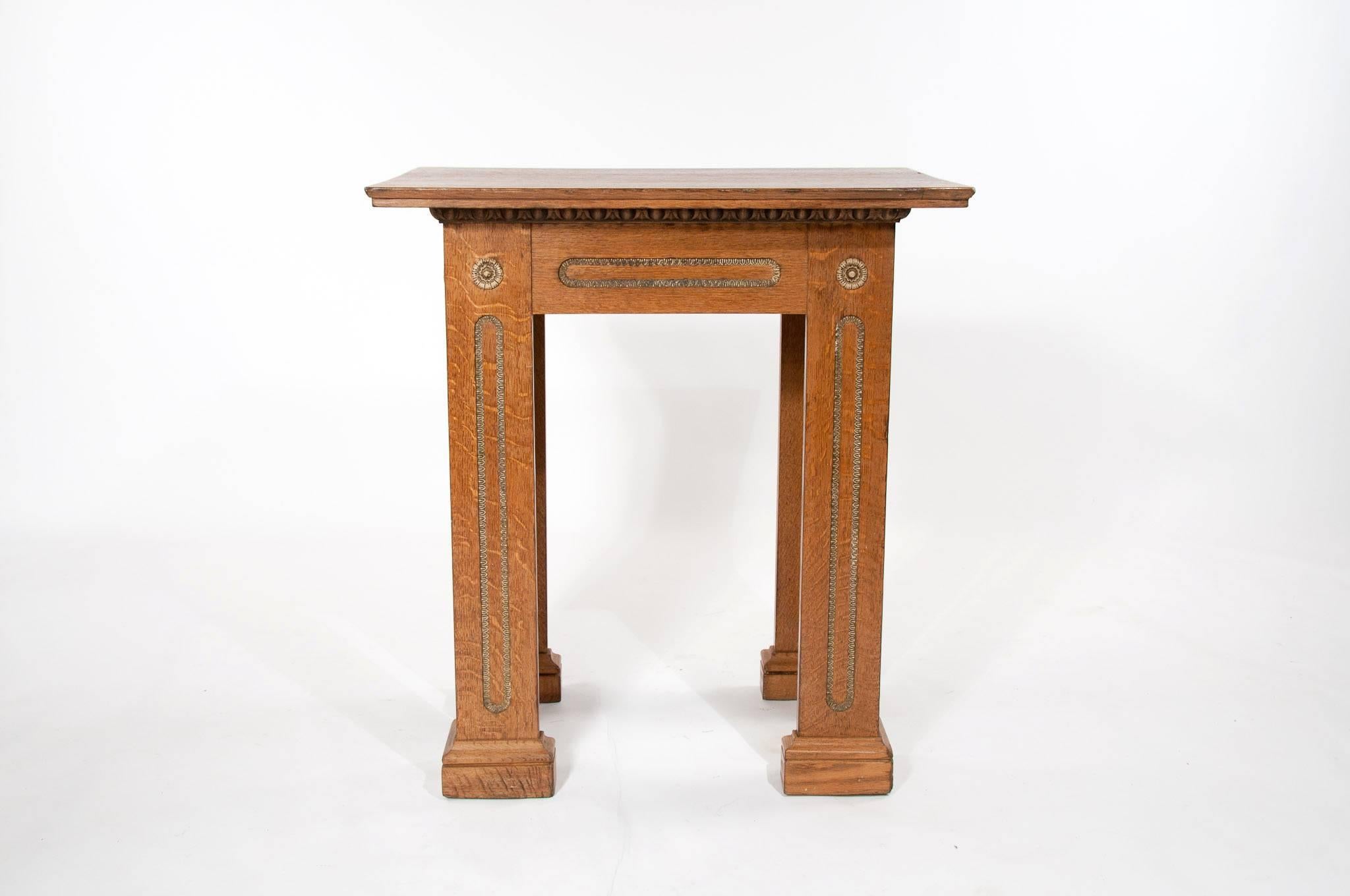 Unusual Antique Oak Architectural Table 2