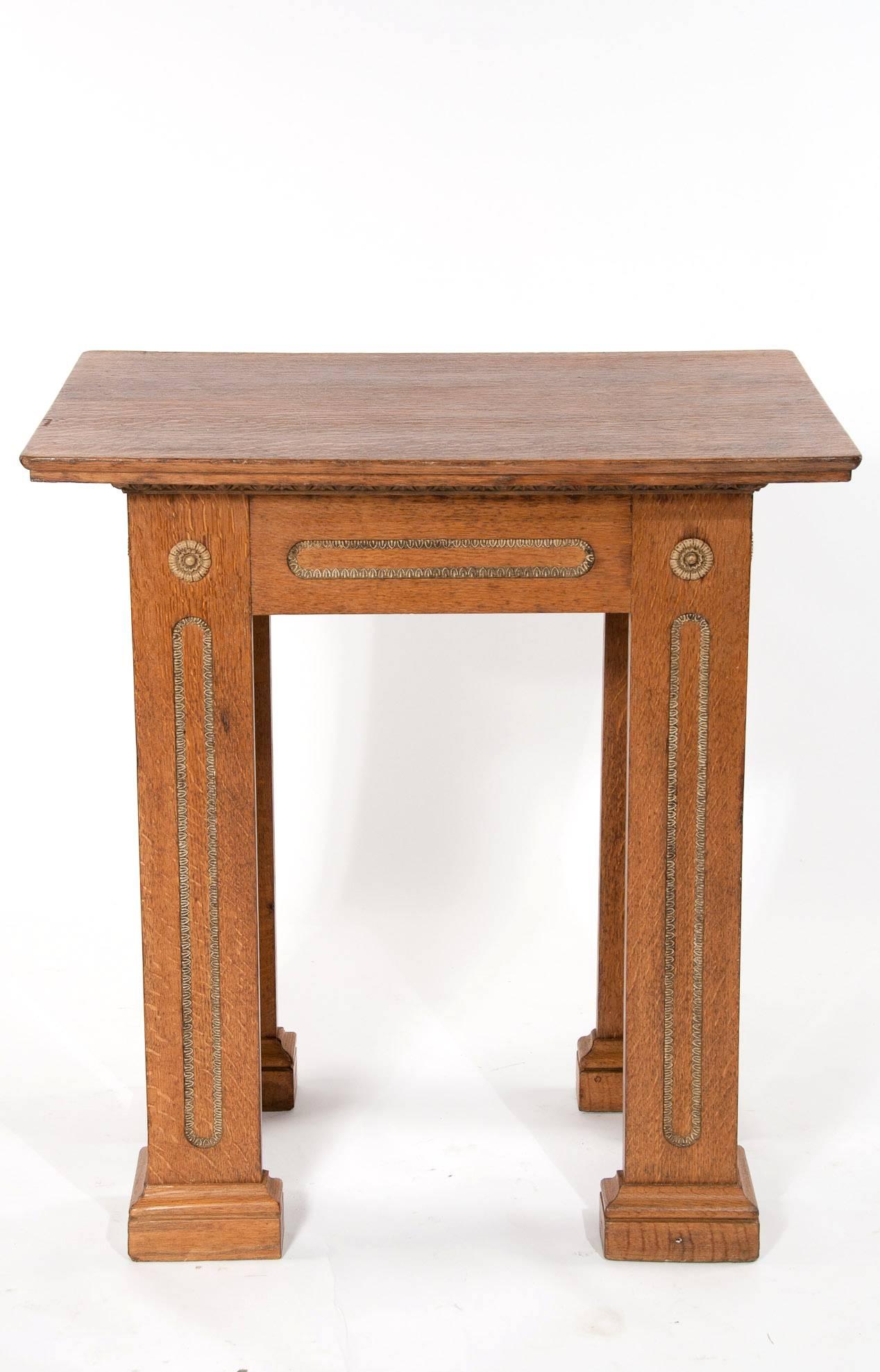 Unusual Antique Oak Architectural Table 3
