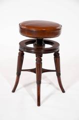 Fine Regency Mahogany Adjustable Piano Stool