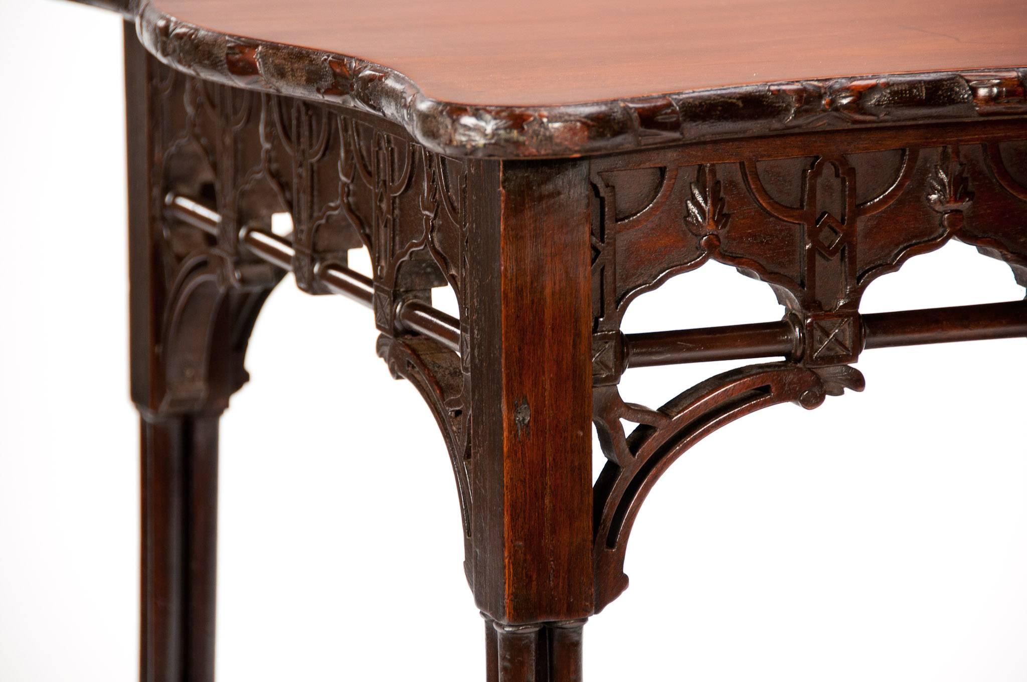 English Quality Antique Mahogany Silver Table