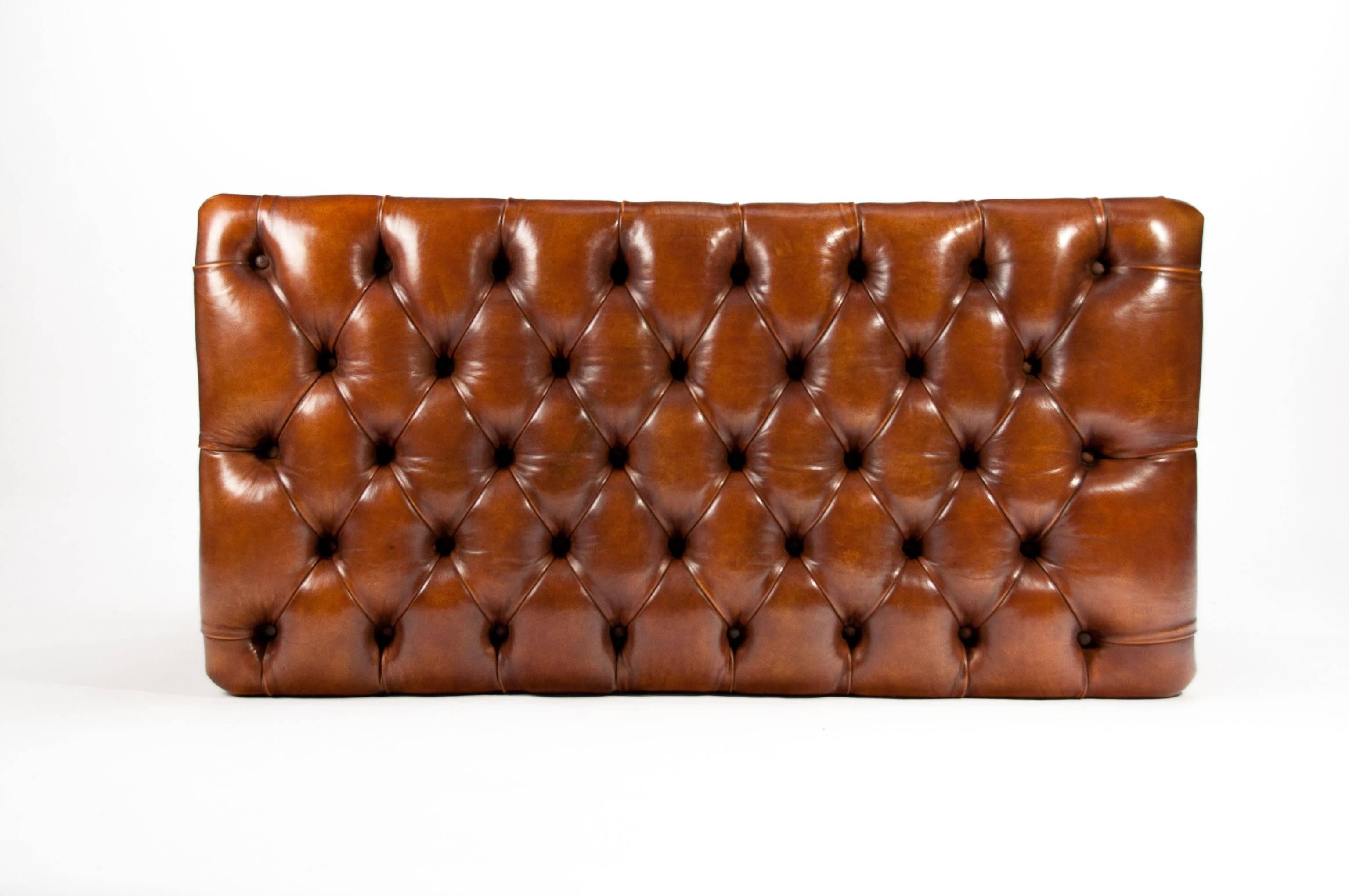 Quality 19th Century Shaped Leather Ottoman 5