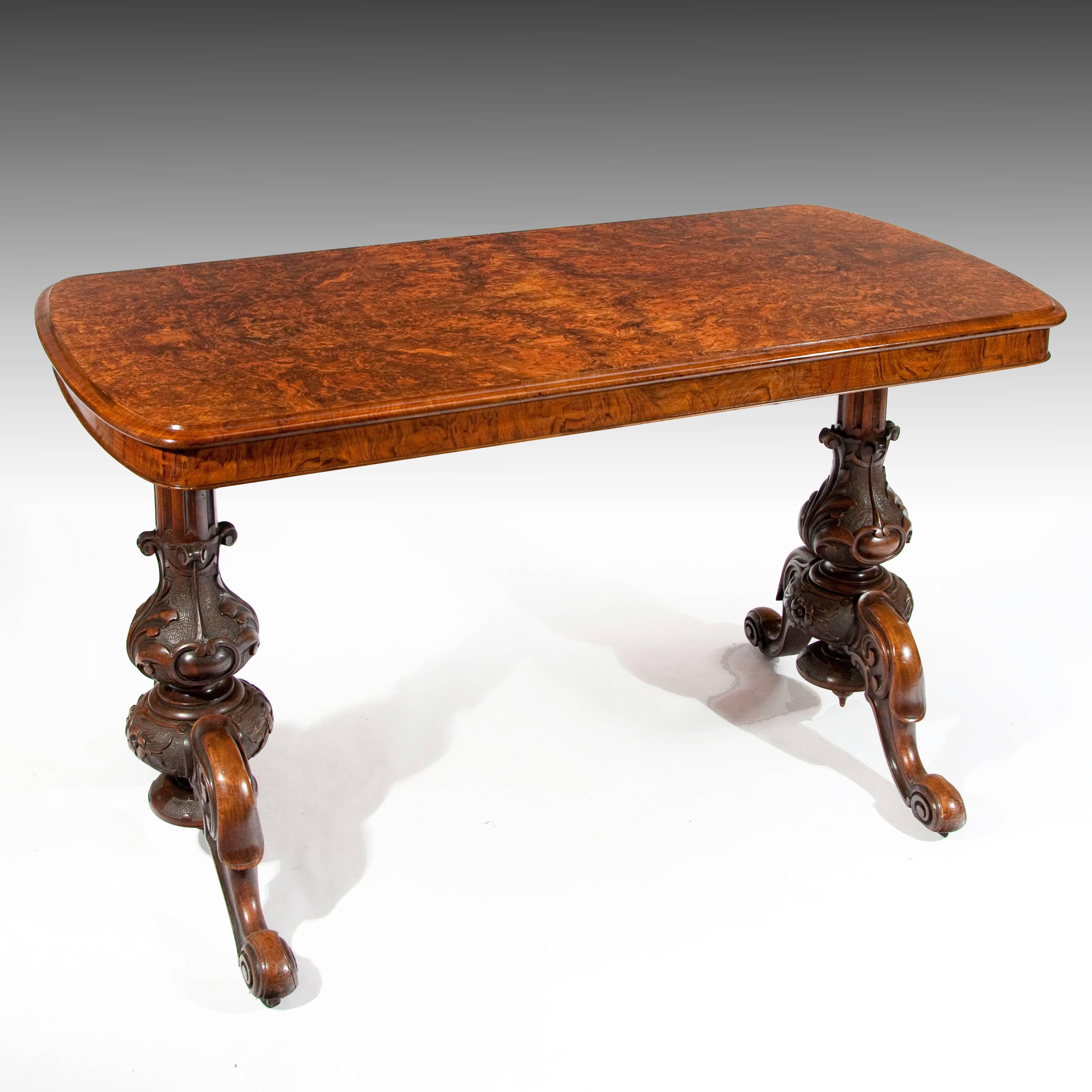 Superb Quality Victorian Burr Walnut Table 4