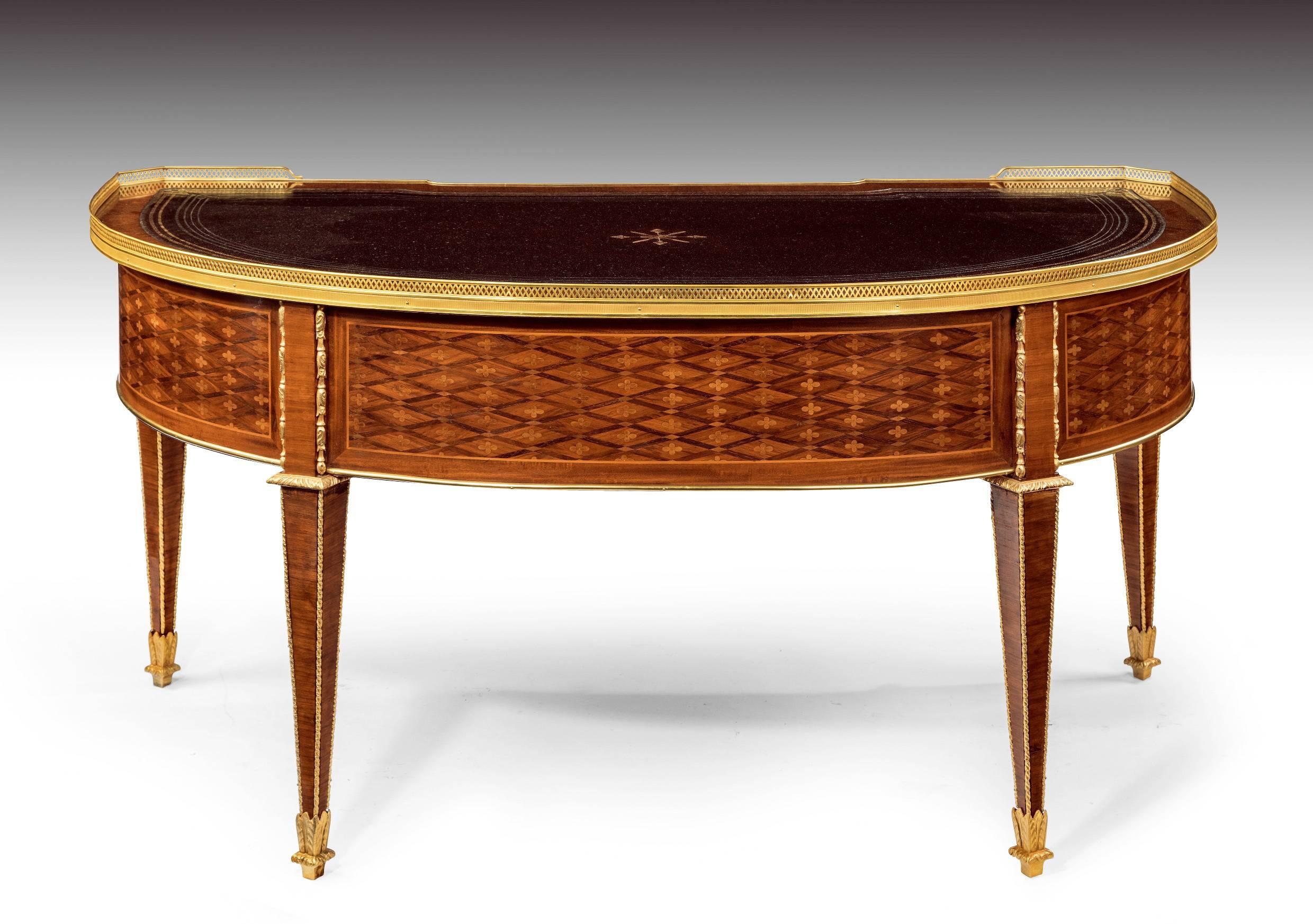Stunning Rare 19th Century Demilune, Crescent Shaped Desk 1