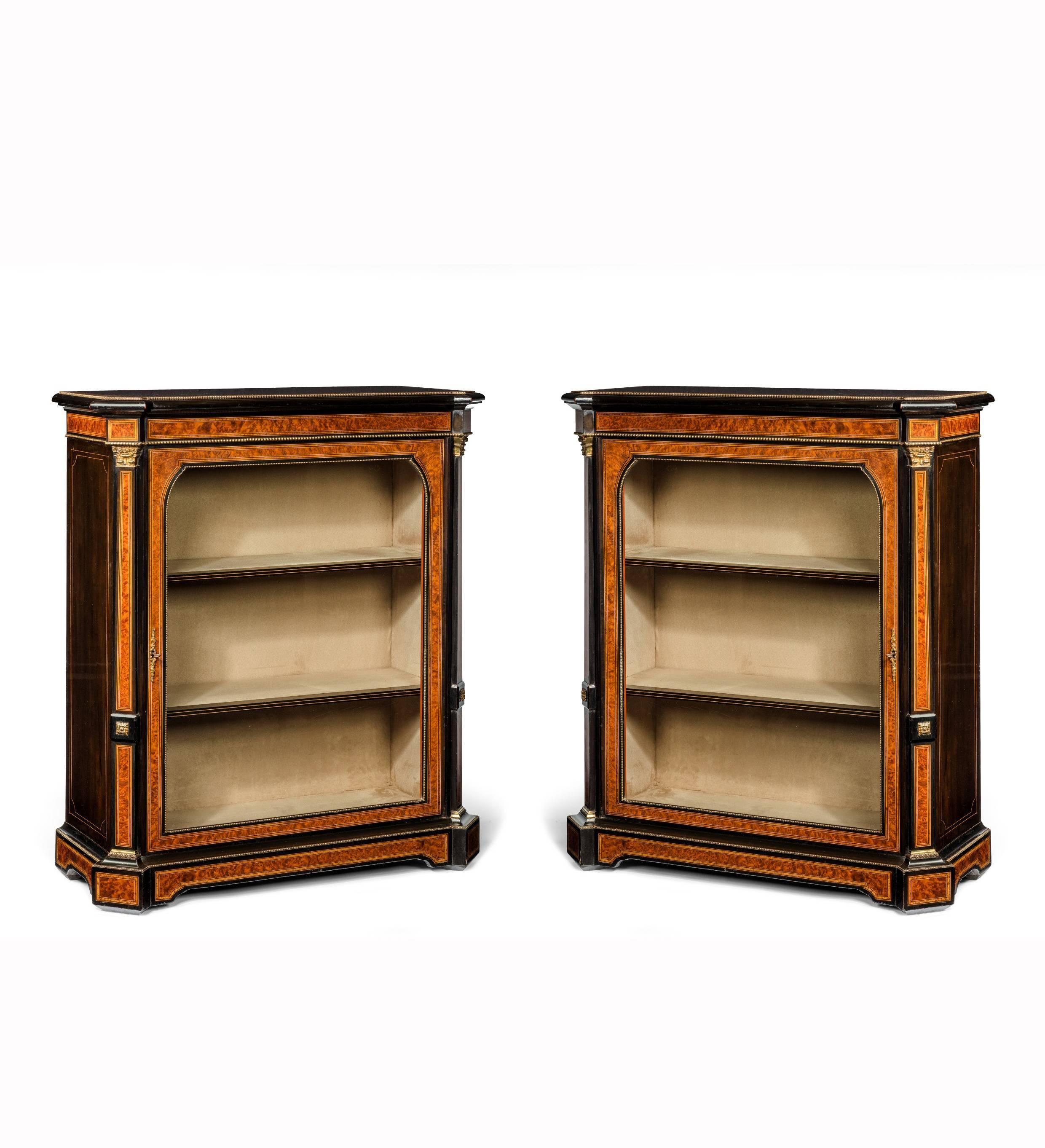 Fine Pair of 19th Century Antique Pier Cabinets 4