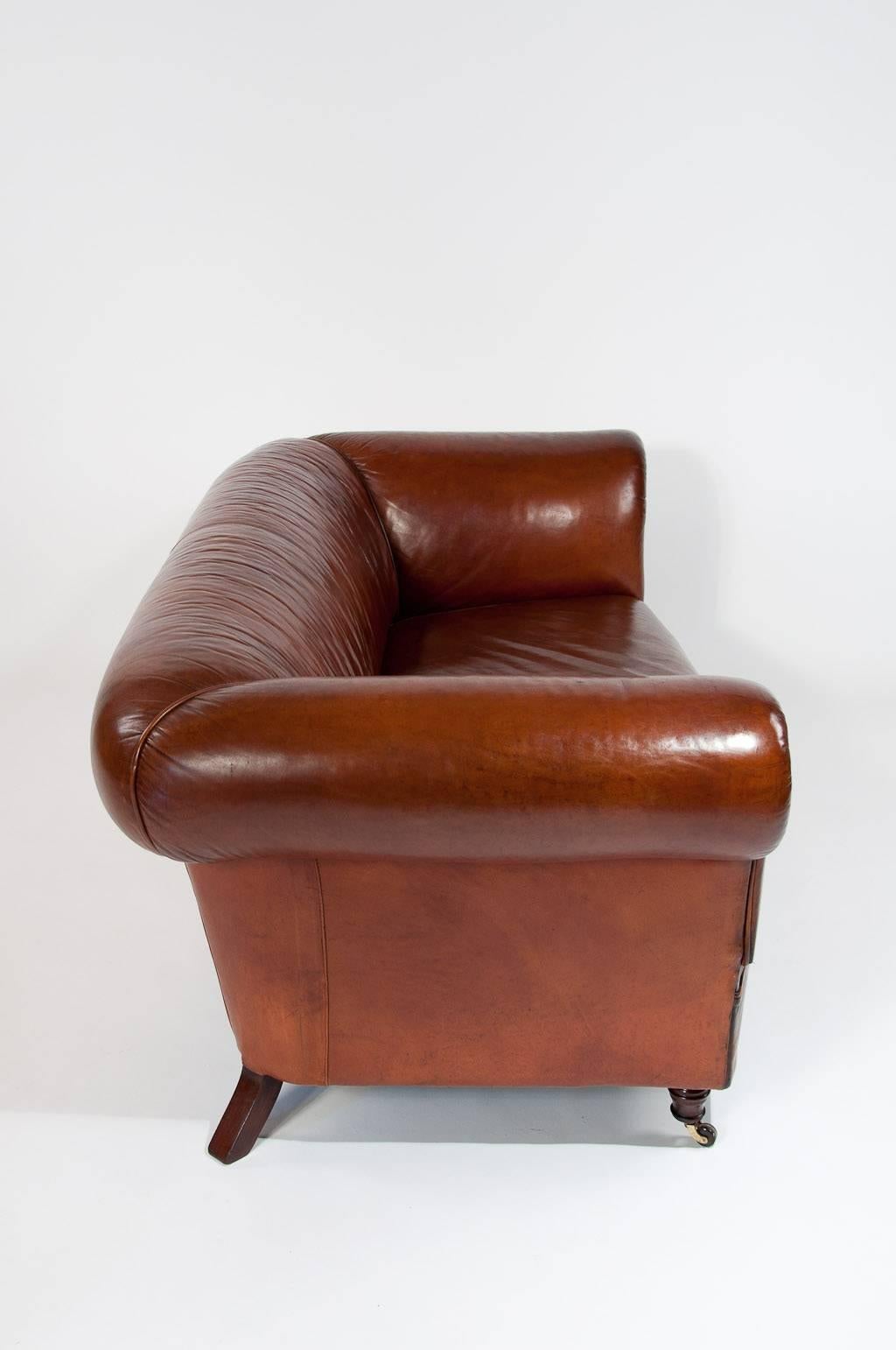 Leather Upholstered Chesterfield Mid-20th Century 2