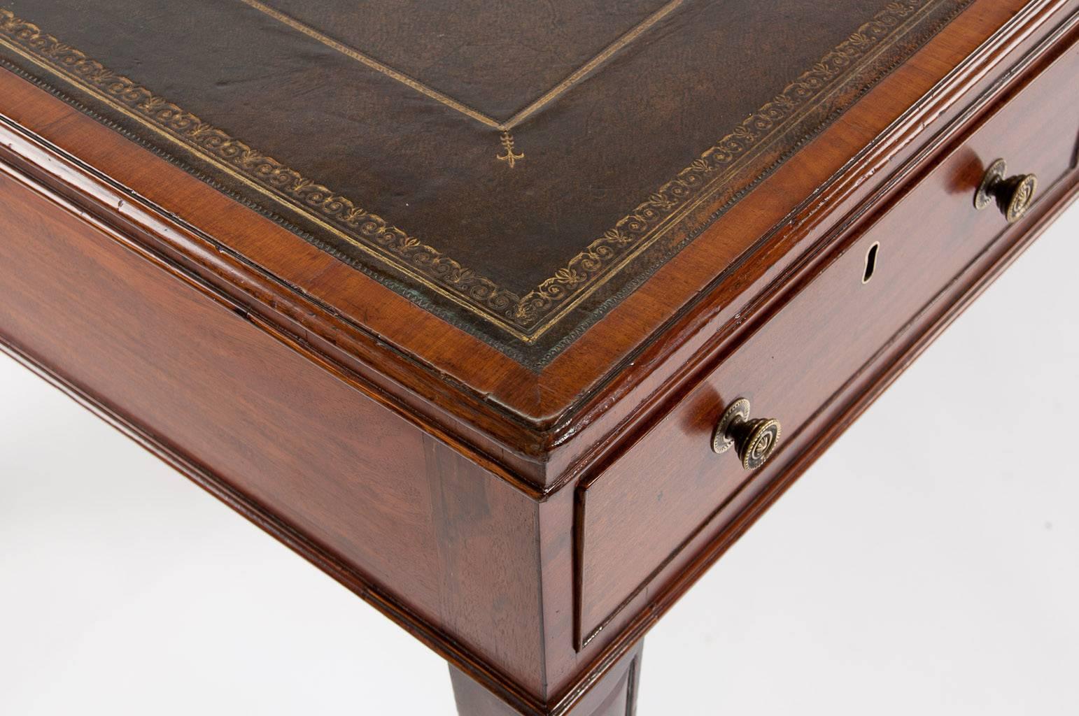18th Century Rare Georgian Partners Writing Table with Adjustable Writing Slopes