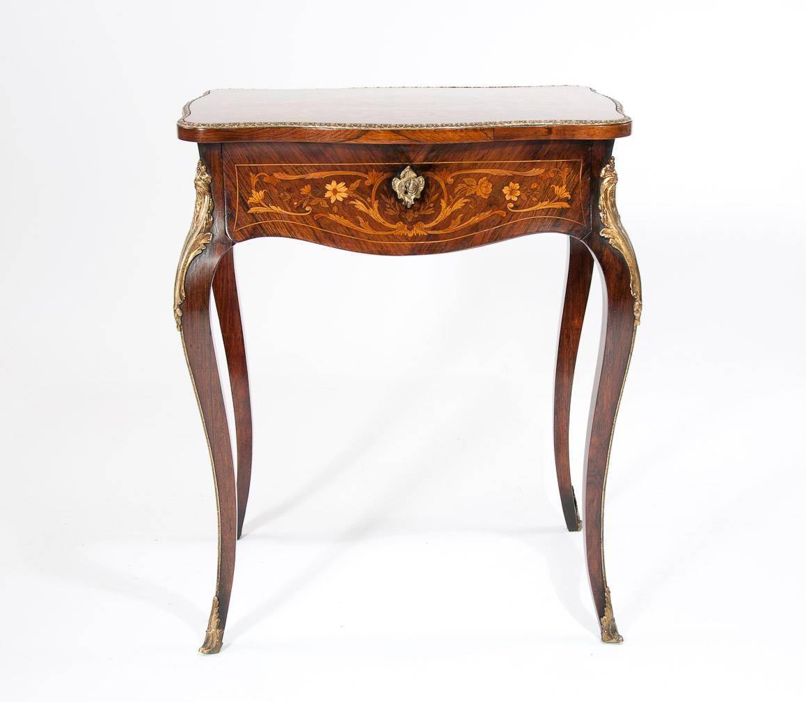 Exceptional French 19th Century Marquetry Dressing Table 3