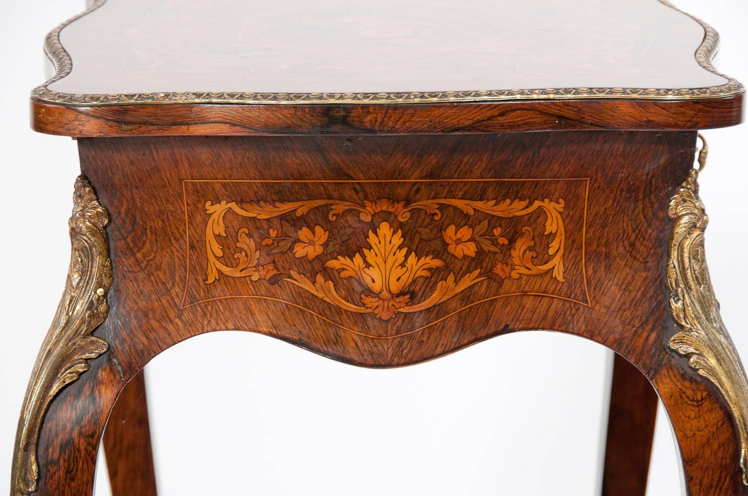 Exceptional French 19th Century Marquetry Dressing Table 4
