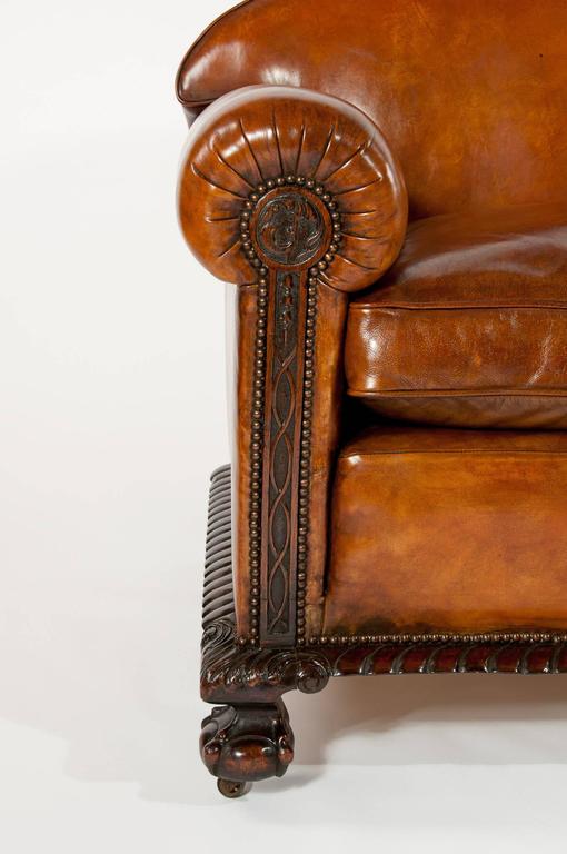 Magnificent Victorian Leather Sofa and Chairs ThreePiece Suite at 1stDibs