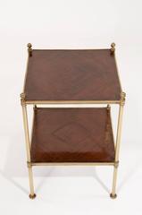 Edwardian Two-Tier Brass and Kingwood Etagere