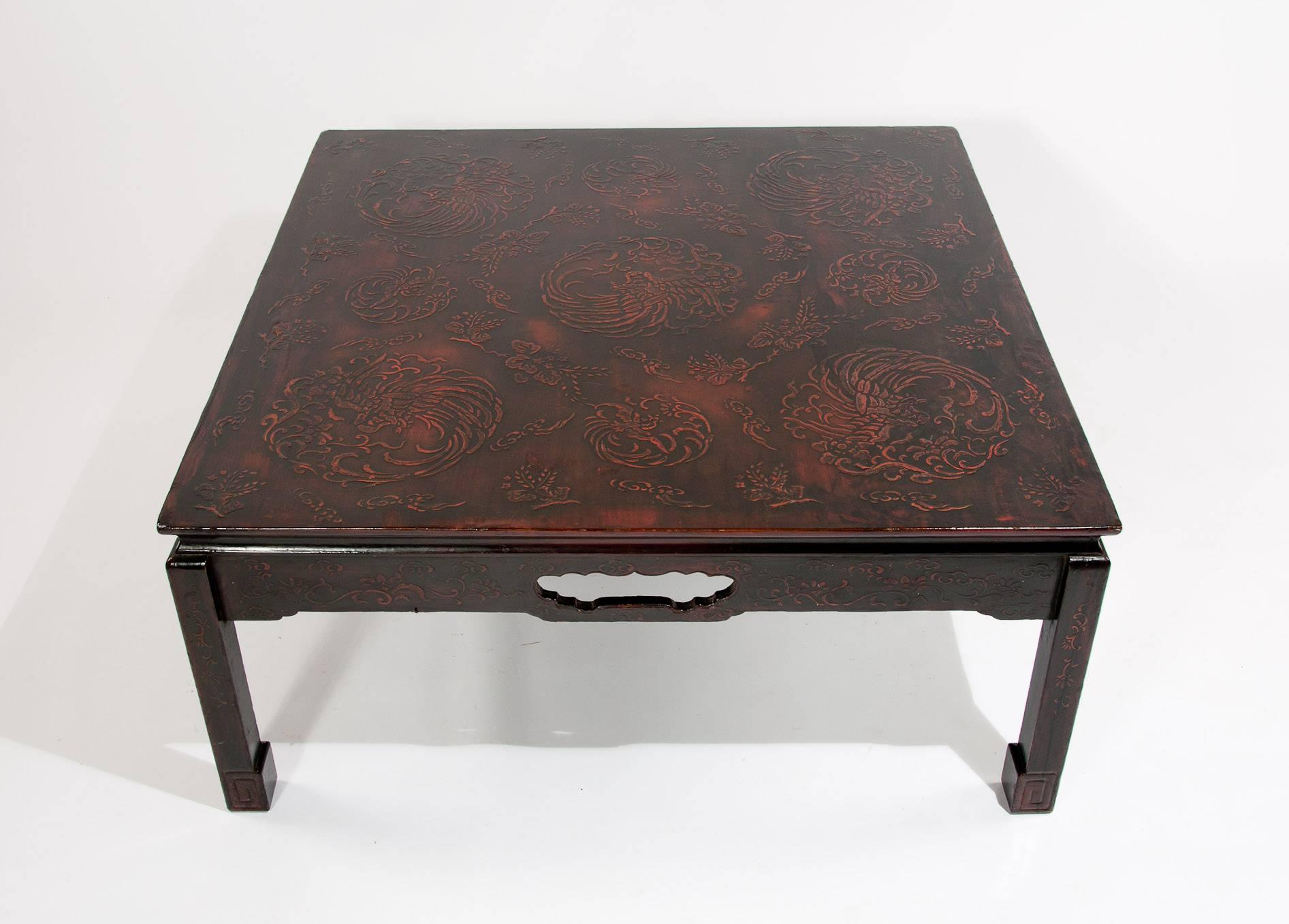 Chinese Lacquered Coffee Table Mid-20th Century 3