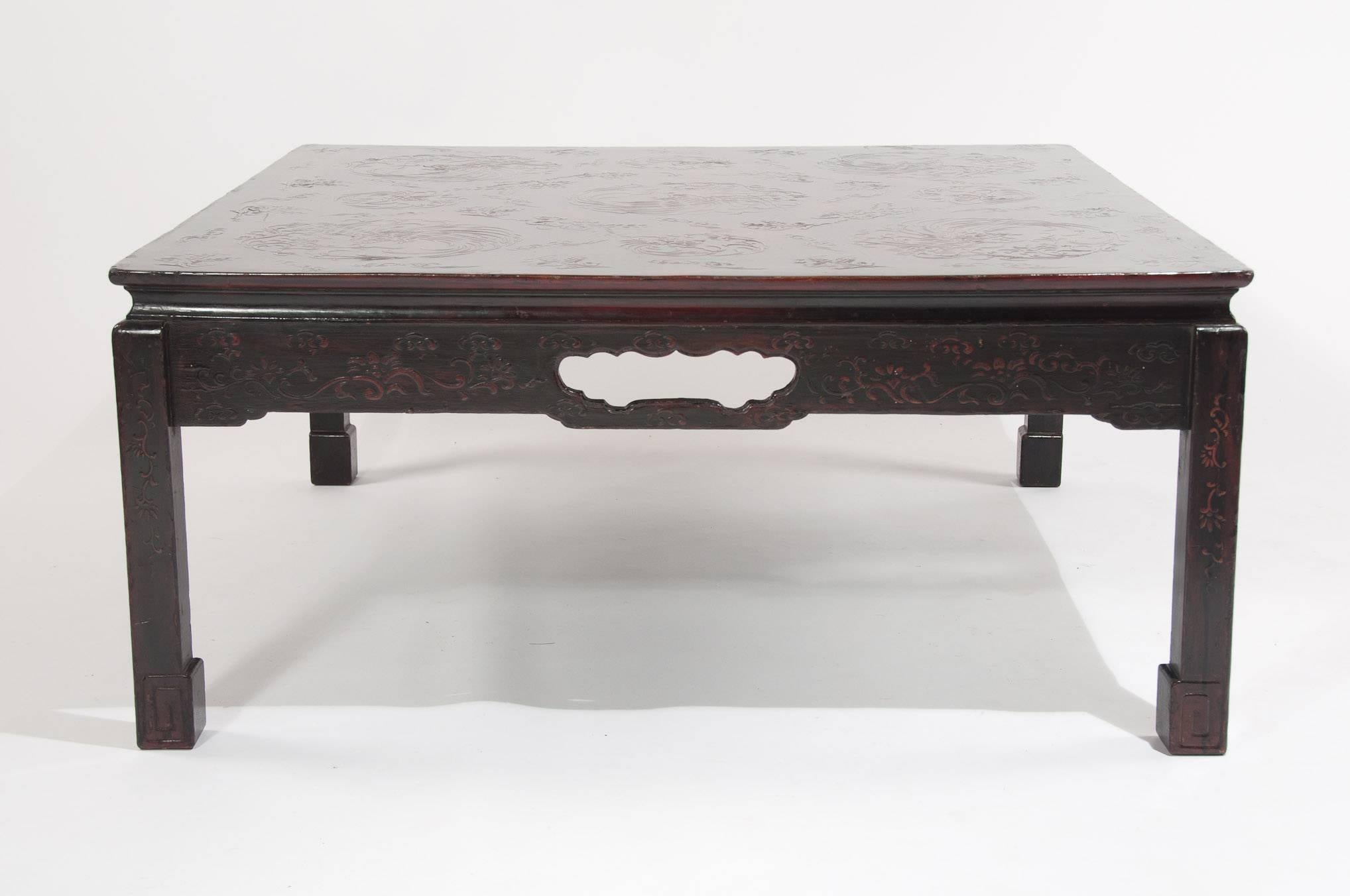 Chinese Lacquered Coffee Table Mid-20th Century 2