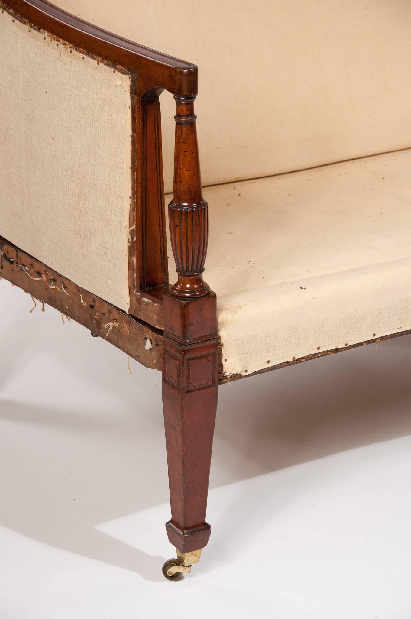 Mahogany Quality Eight Leg Regency Three-Seat Settee