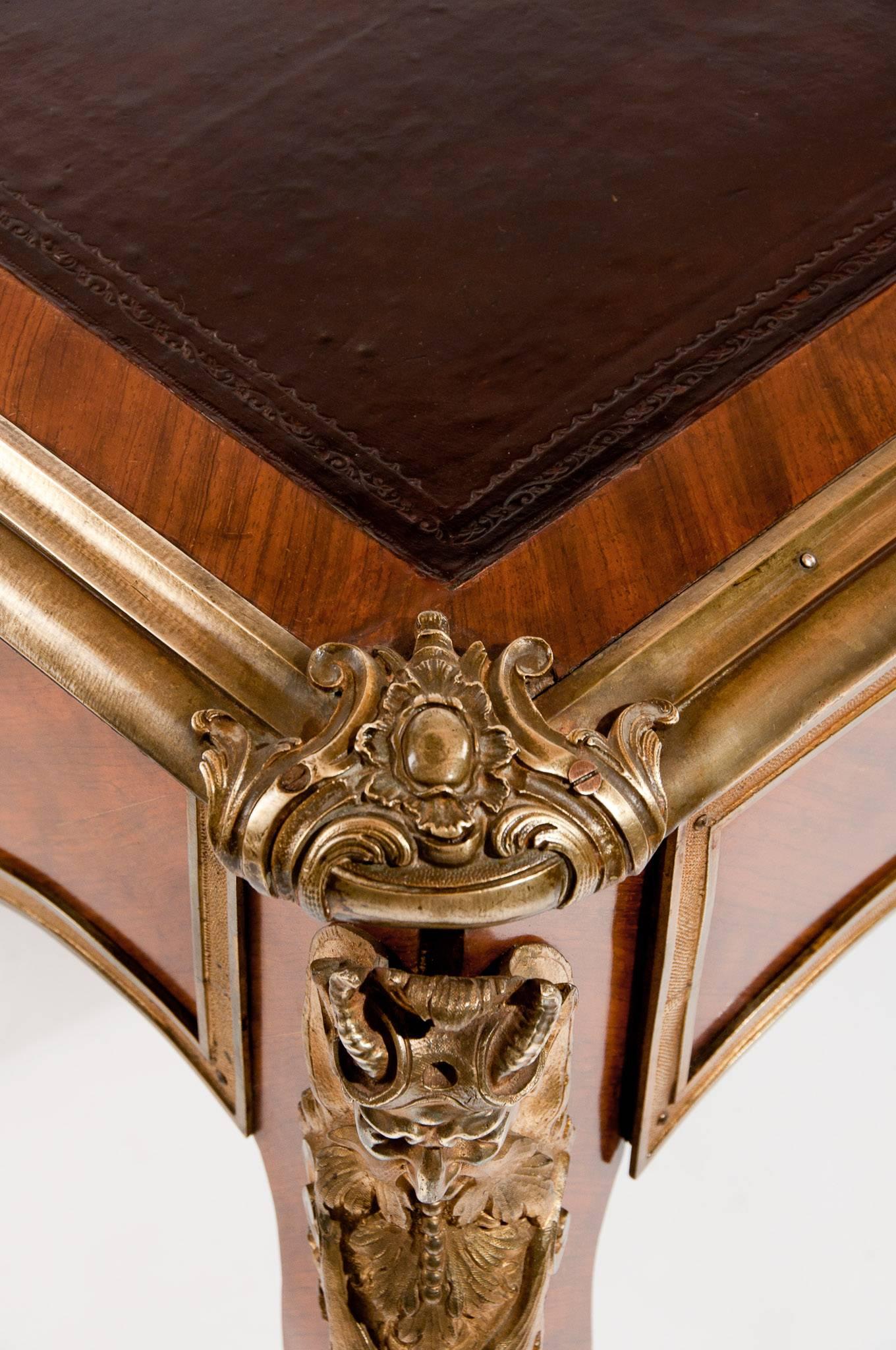 Louis XVI Exquisite 19th Century Kingwood Bureau Plat