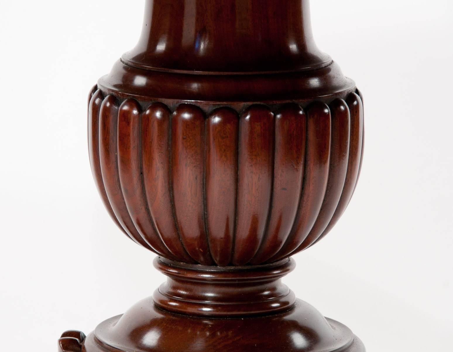Belgian Black Marble Quality Antique Mahogany Marble-Top Gueridon