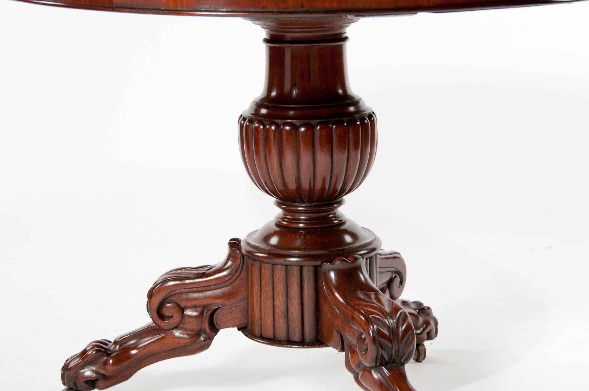 Quality Antique Mahogany Marble-Top Gueridon In Excellent Condition In Benington, Herts