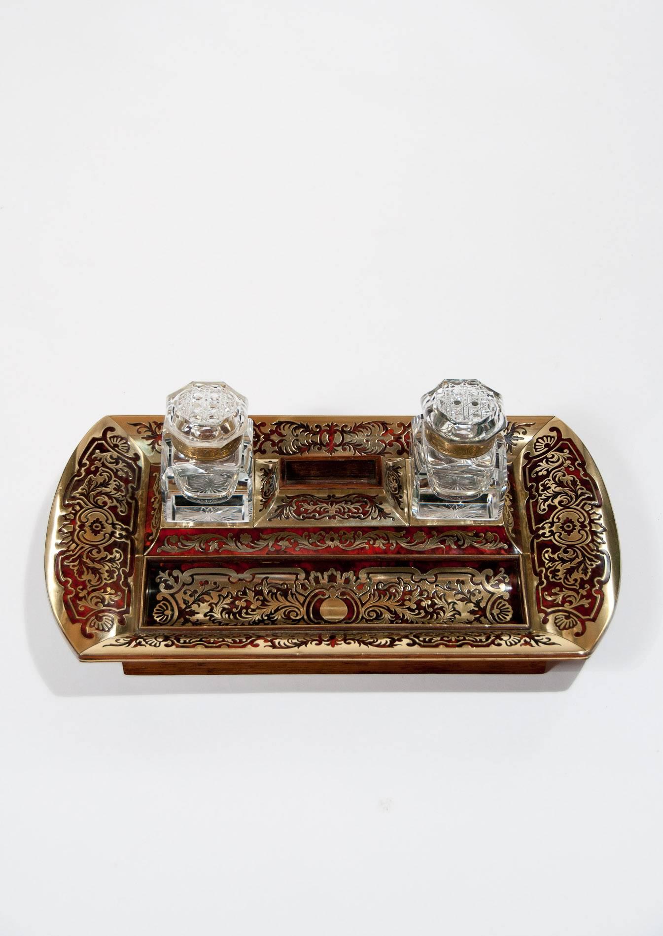Exceptional Quality French Boulle Inkstand 1