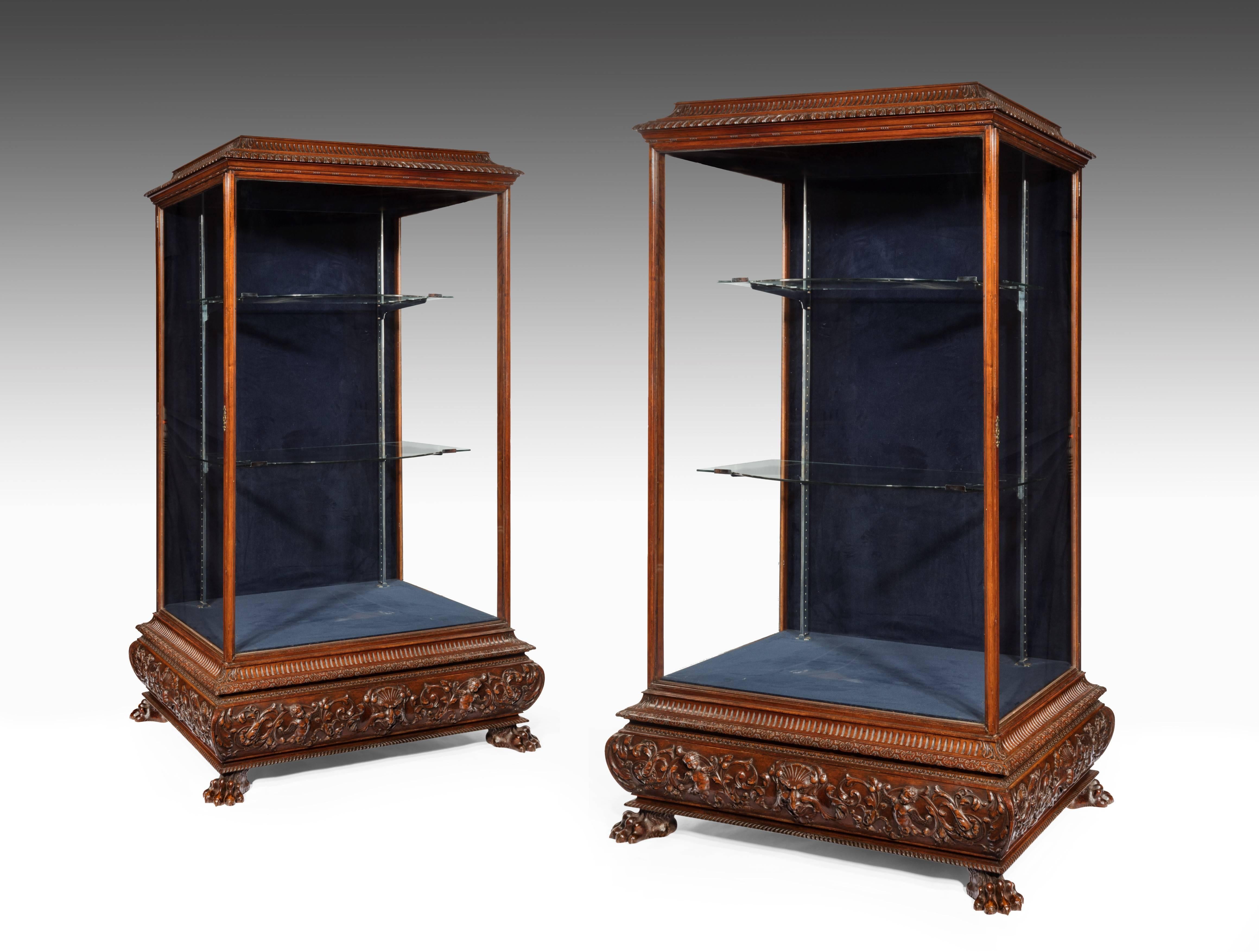 Magnificent Pair of 19th Century Display Cabinets 4