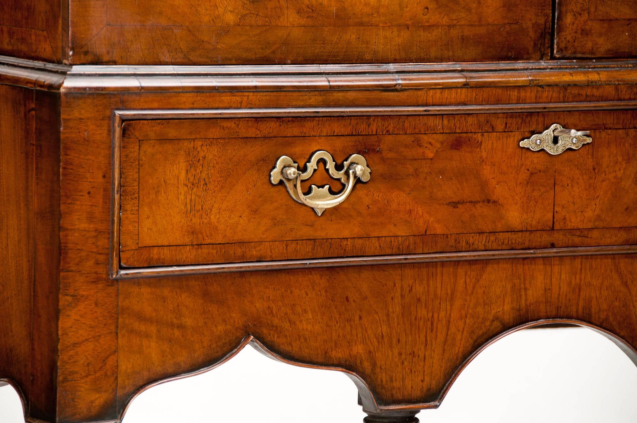 William and Mary Good Quality Antique Walnut Cocktail Cabinet