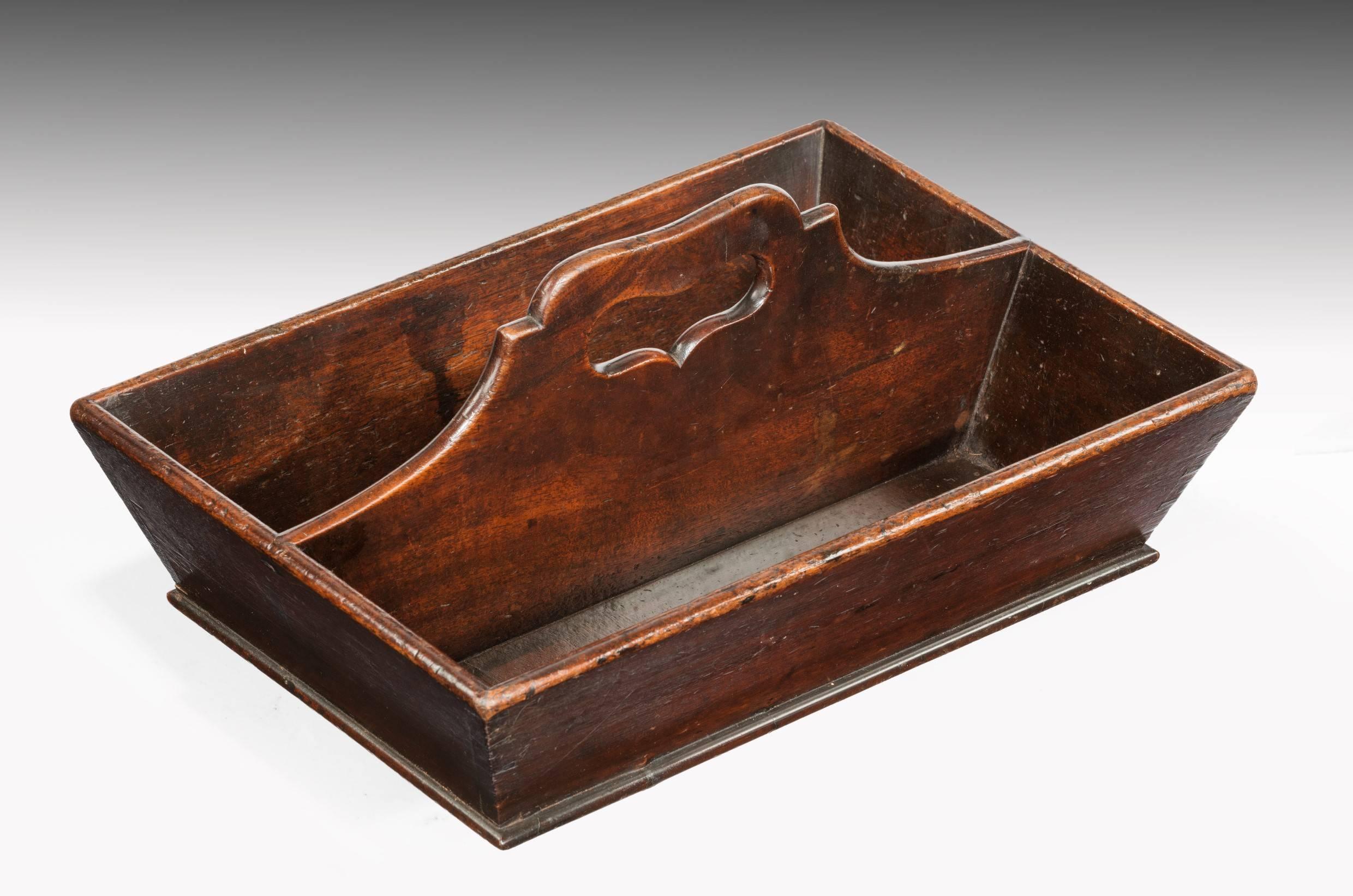 Fine Georgian Mahogany Cutlery Tray 2