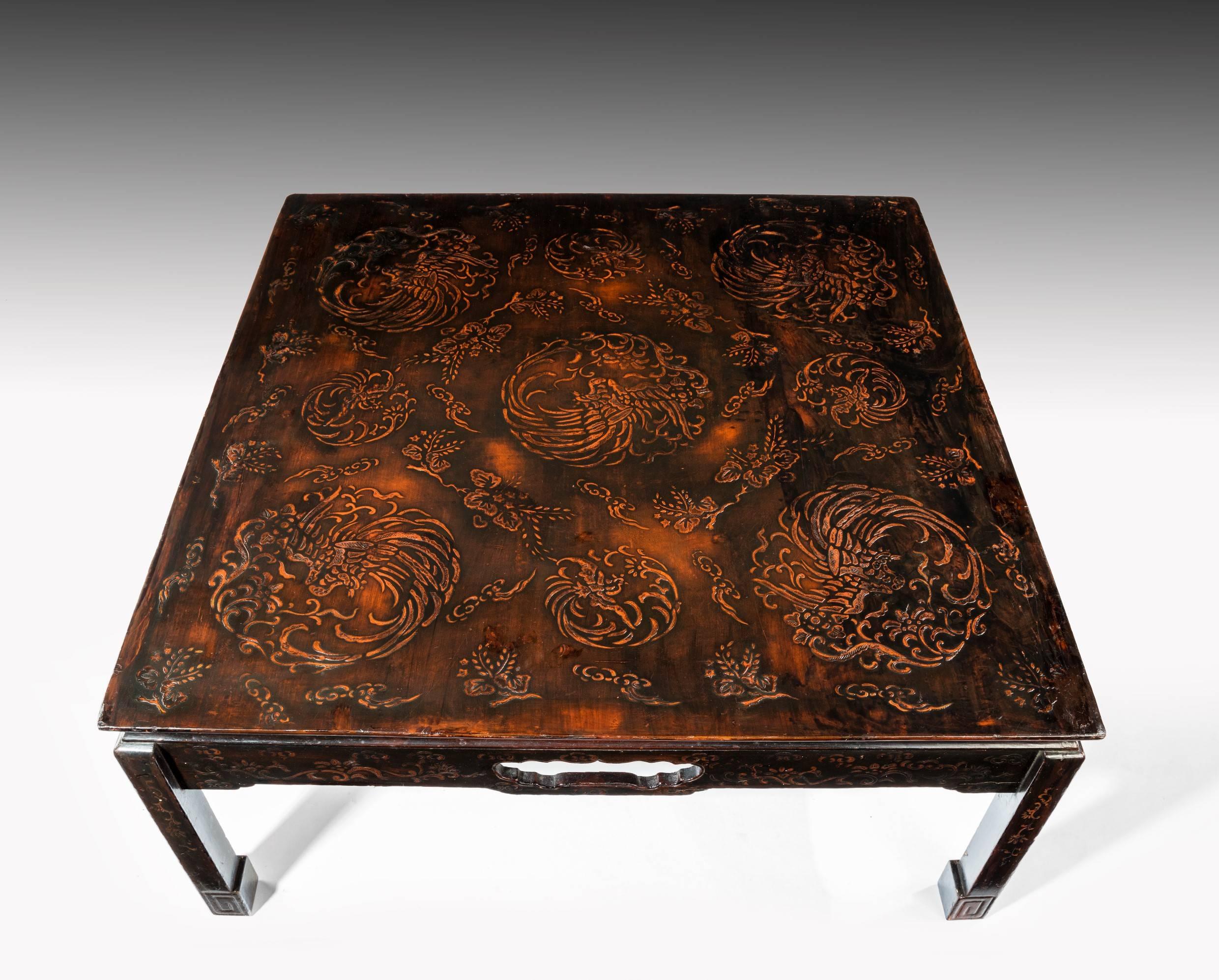 Chinese Lacquered Coffee Table Mid-20th Century 2