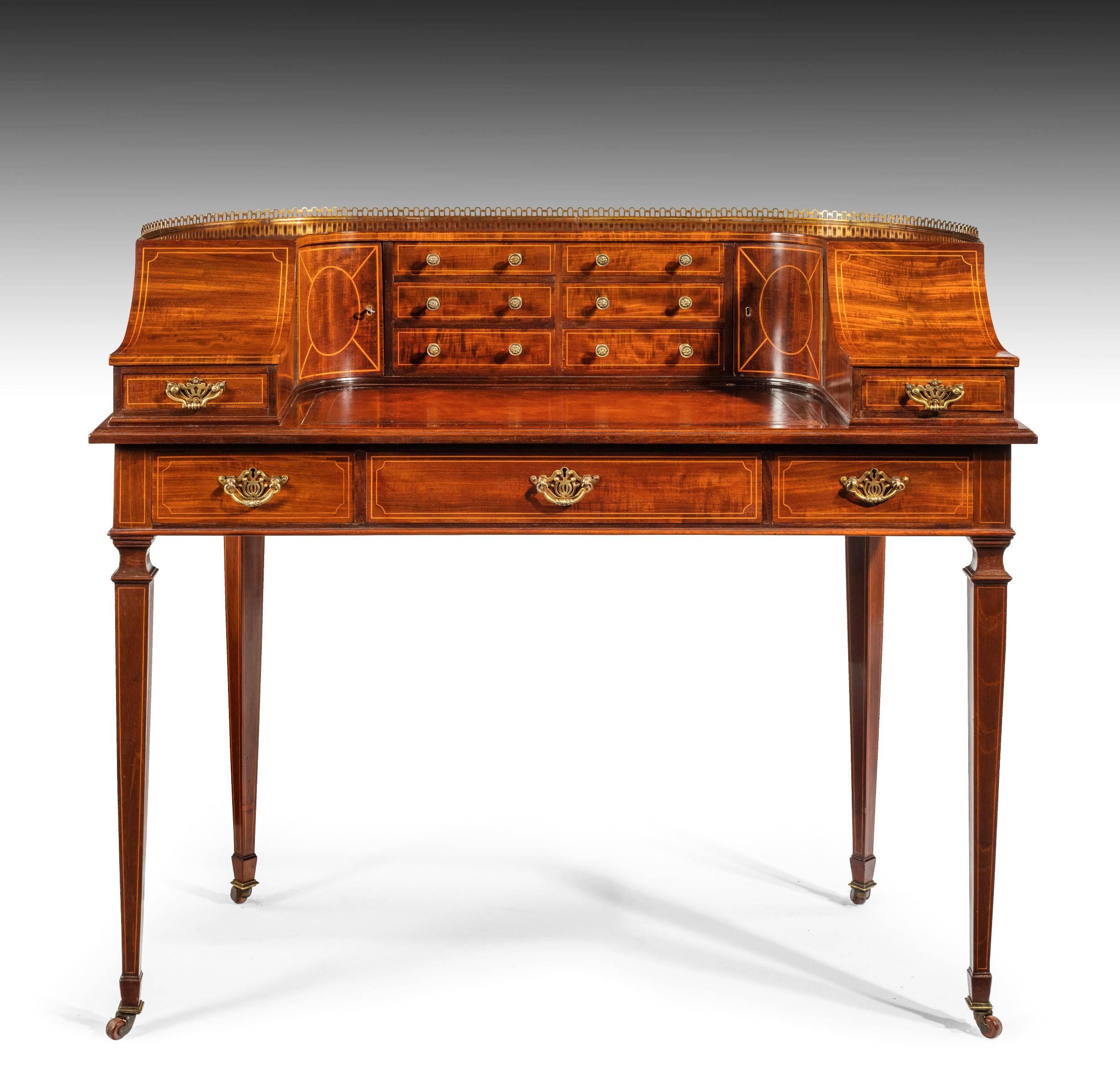Boxwood Fine 19th Century Mahogany Carlton House Desk