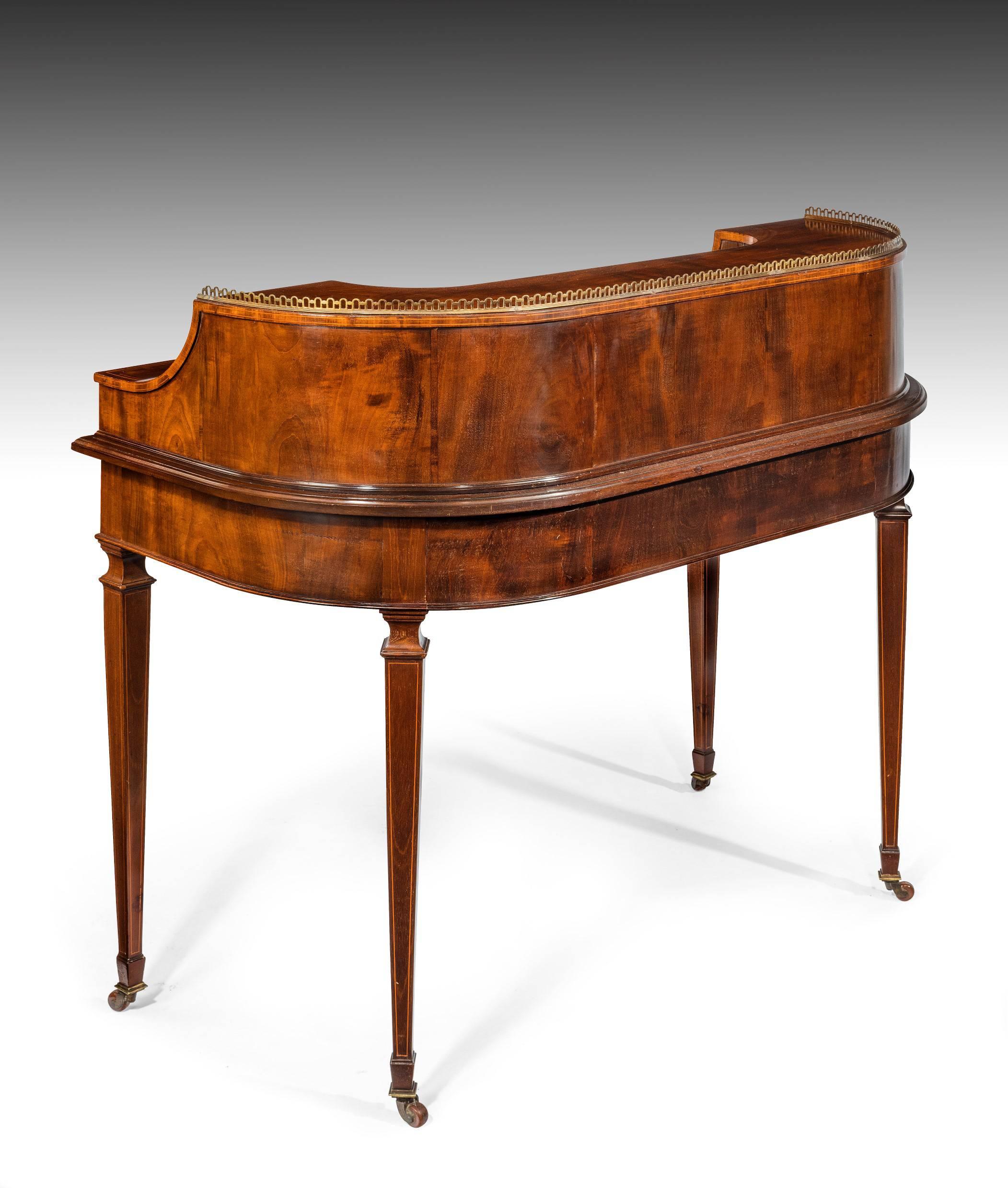 Fine 19th Century Mahogany Carlton House Desk 1