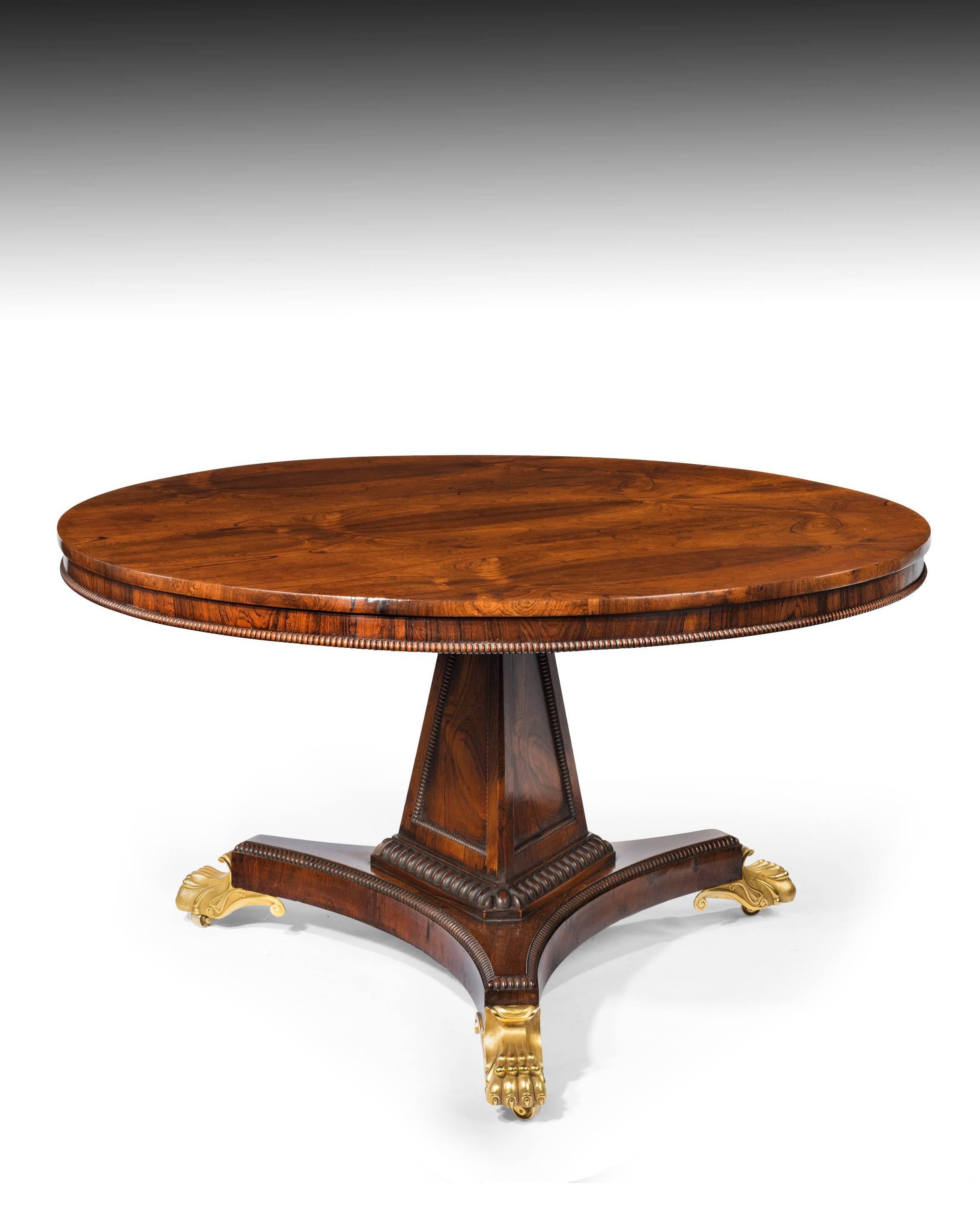 Extremely Fine Regency Rosewood Centre/Breakfast Table 1