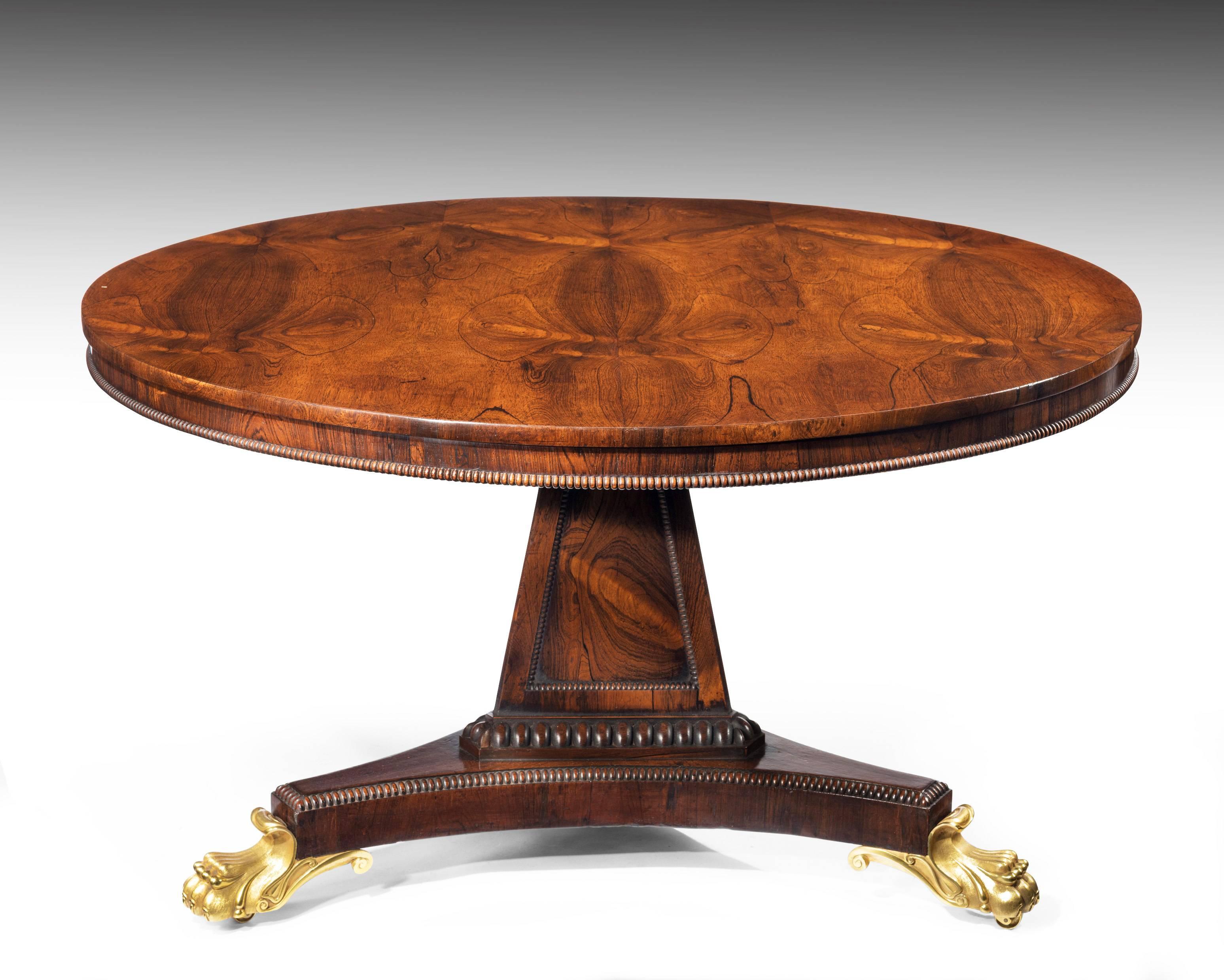 Extremely Fine Regency Rosewood Centre/Breakfast Table 3