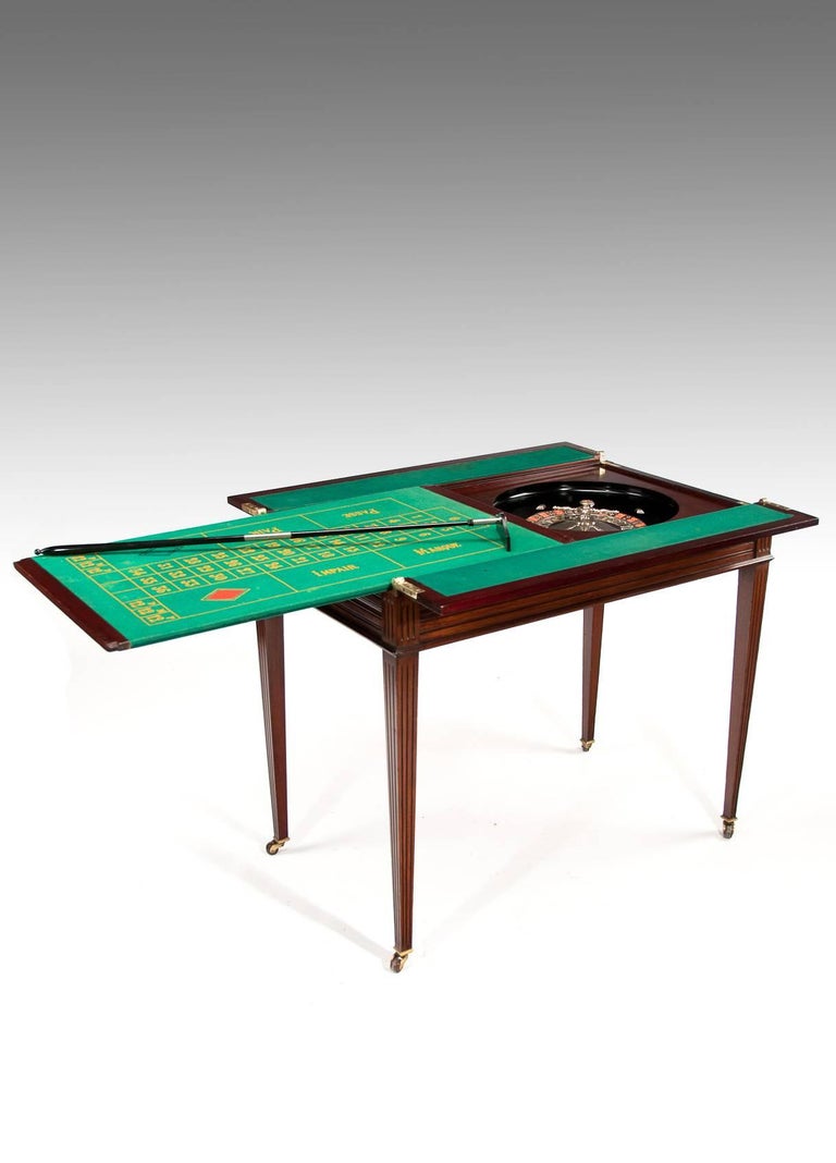 Rare Edwardian Walnut Roulette Table By Maple And Co Of London A Very Rare Edwardian Metamorphic Walnut Roulette Table Firmly Attributed To Maple And Co Of