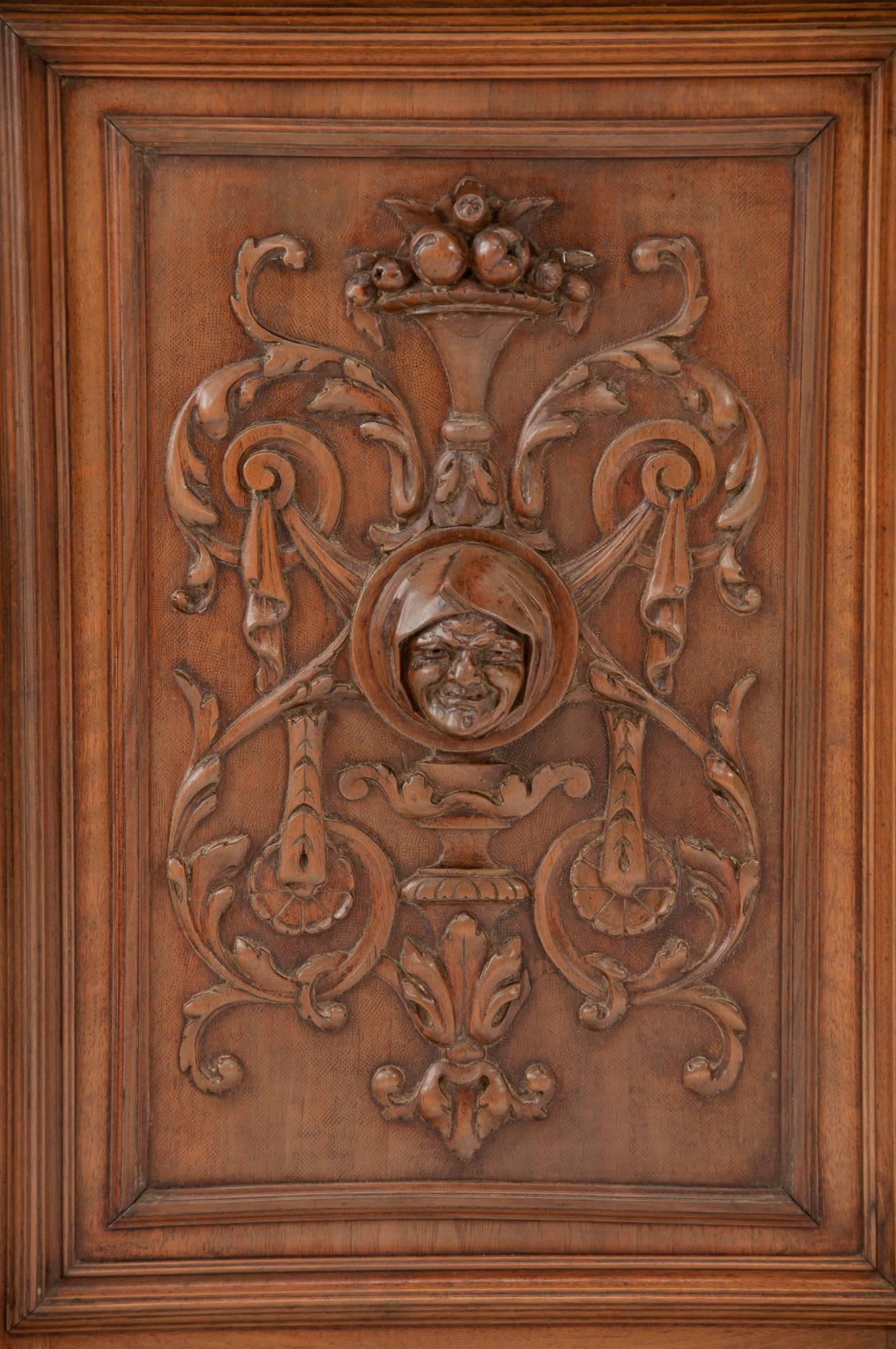Late 19th Century 19th Century Carved Hanging Walnut Cabinet